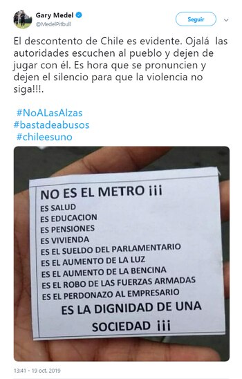 Gary Medel publicó en su