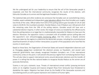 Esta fue la carta abierta