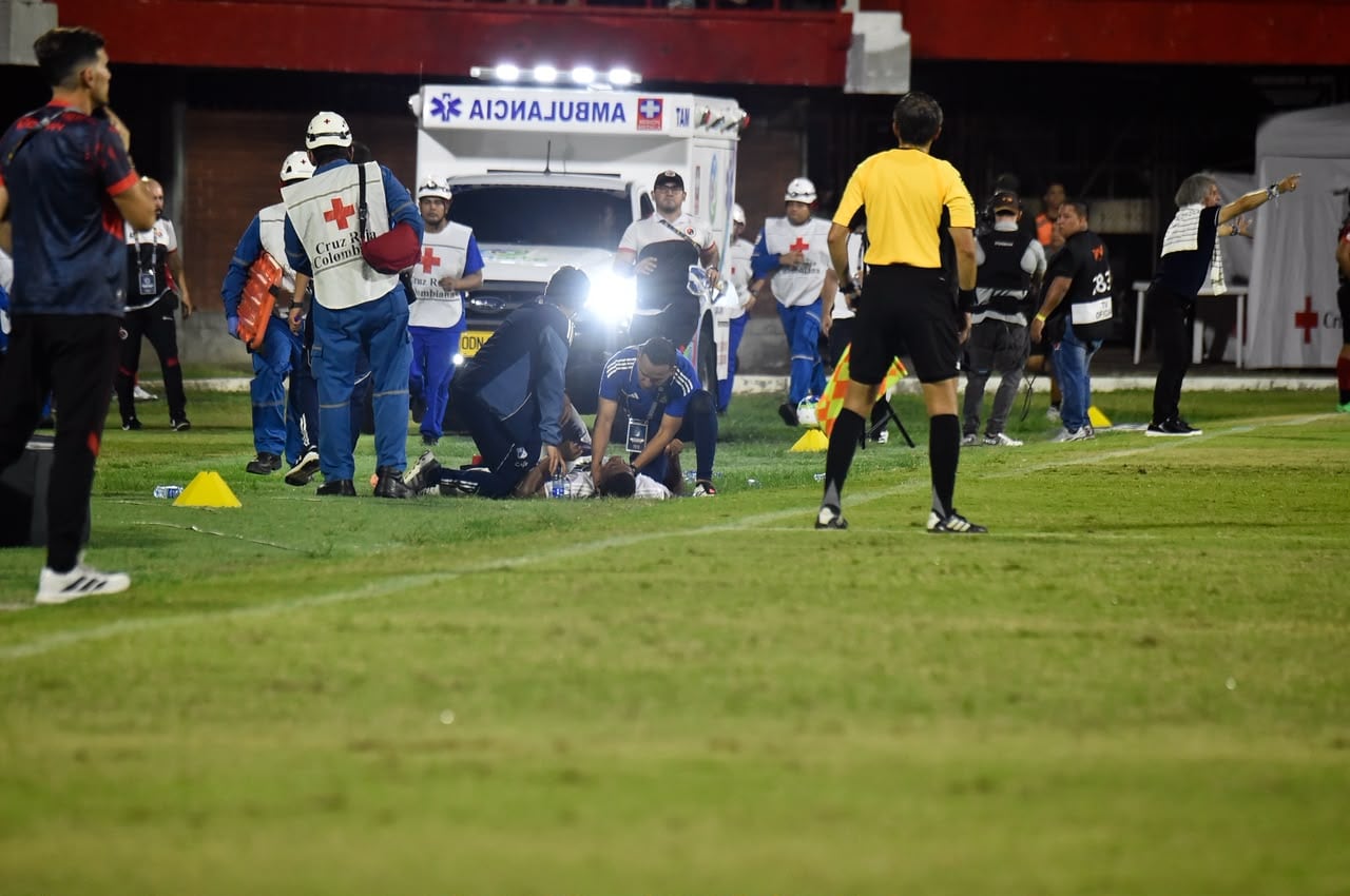 Samuel Martín, lateral derecho de Millonarios, sufrió una conmoción cerebral tras un golpe en la cabeza ante Cúcuta Deportivo - crédito Colprensa