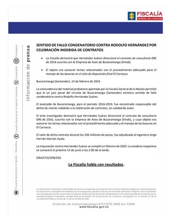 El ente acusador ponderó que