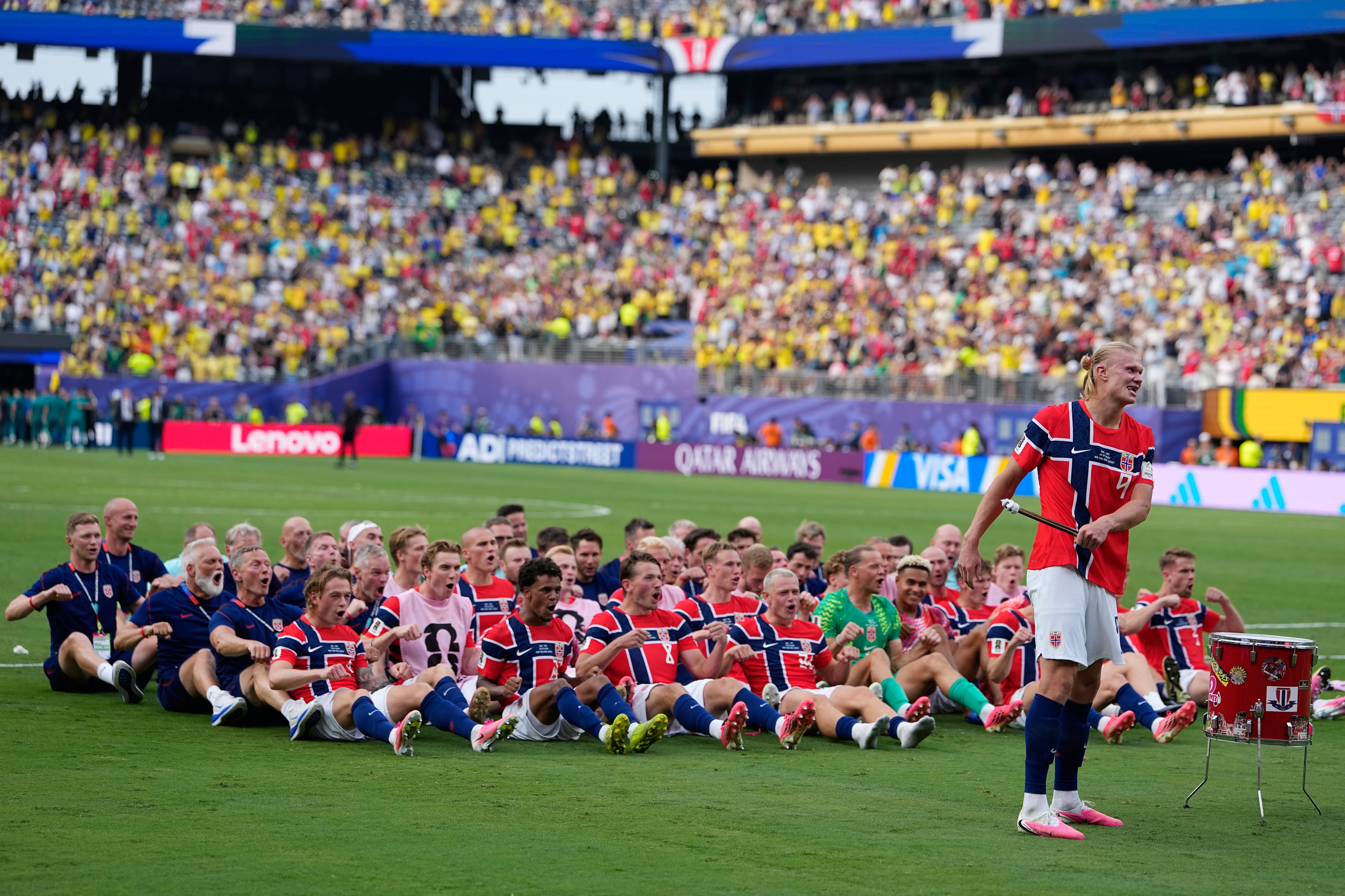 Noruega se impuso por 2-1 ante Brasil (AP Foto/Frank Franklin II)