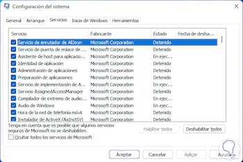 Configuración de msconfig en Windows
