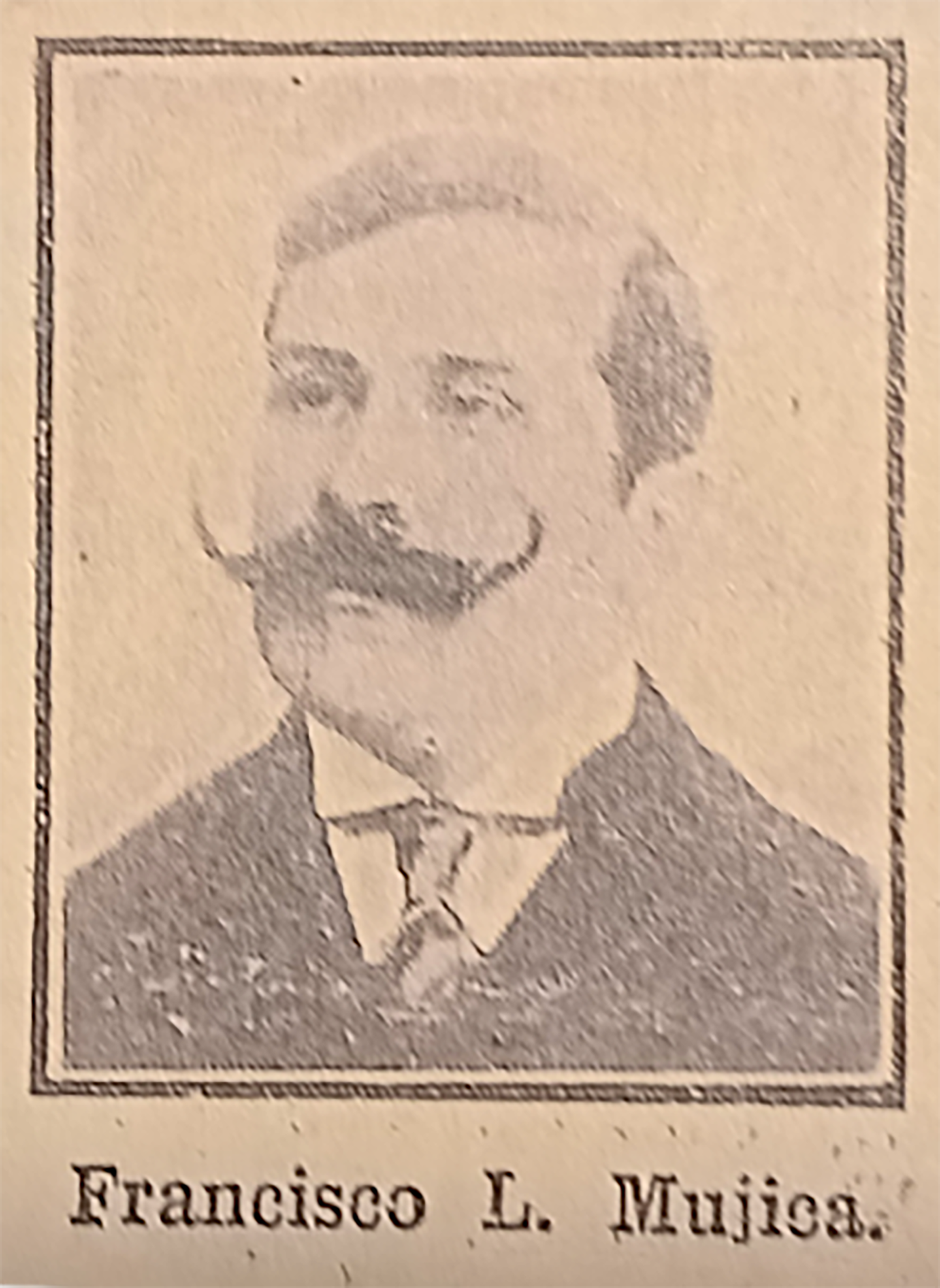 Francisco Laudelino Mujica Grabado, gaucho argentino fusilado por Pancho Villa, en un retrato que lo muestra de civil, sin su clásico atuendo campestre