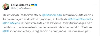 Fallece Porfirio Muñoz Ledo, político