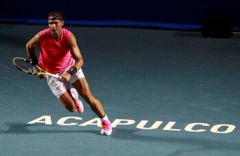 Rafael Nadal en acción durante