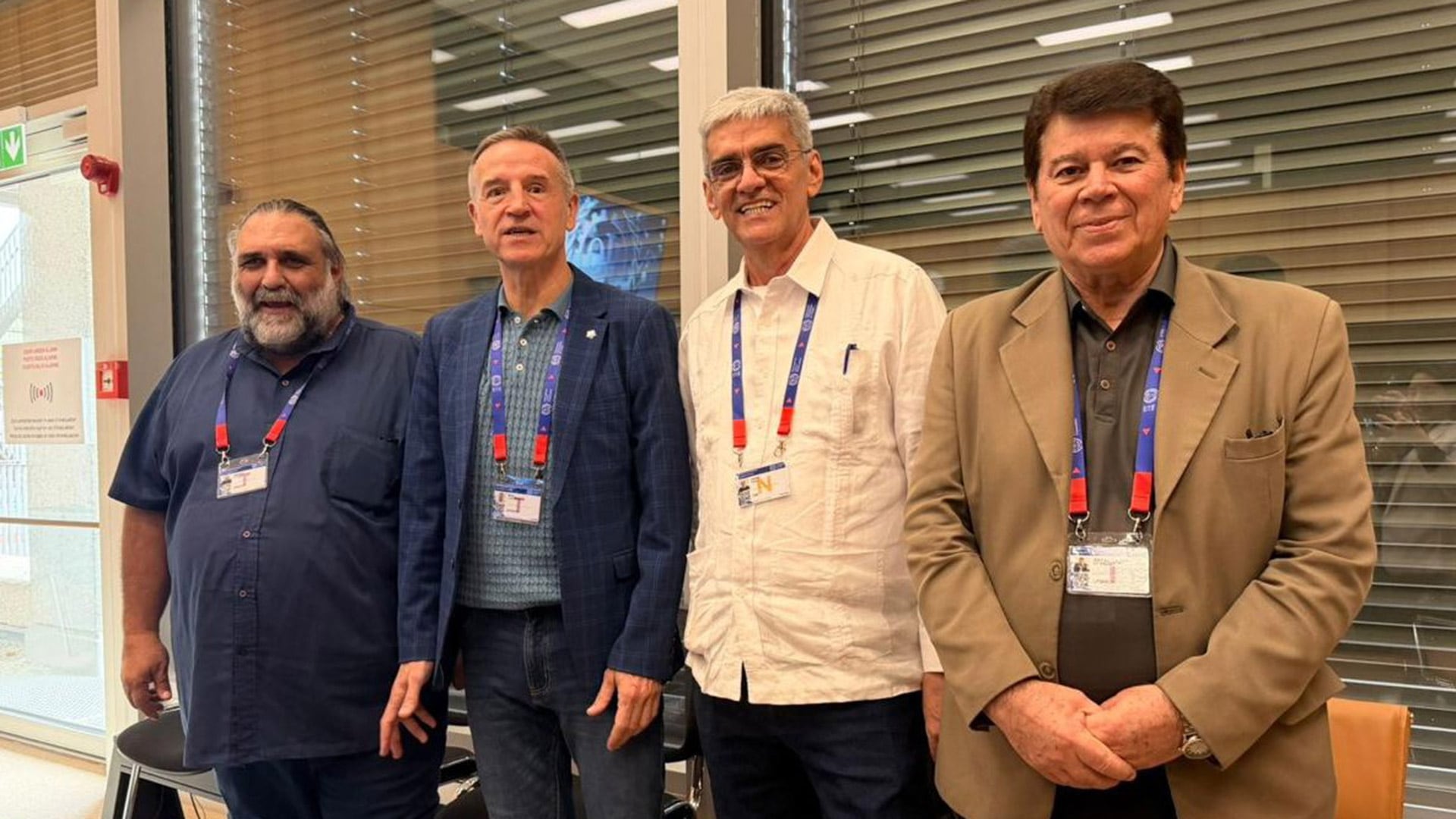 Roberto Baradel, Jorge Sola, Rafael Freire y Daniel Jorajuría, oradores del acto del sindicalismo argentino en la OIT