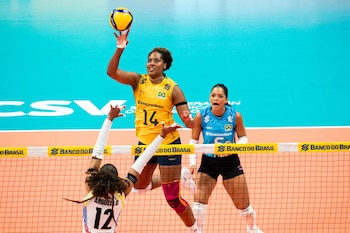 Ana Cristina, de Brasil, fue la máxima anotadora del triunfo ante Venezuela.
