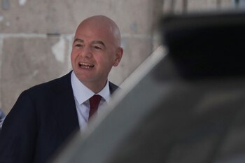 FIFA president Gianni Infantino leaves