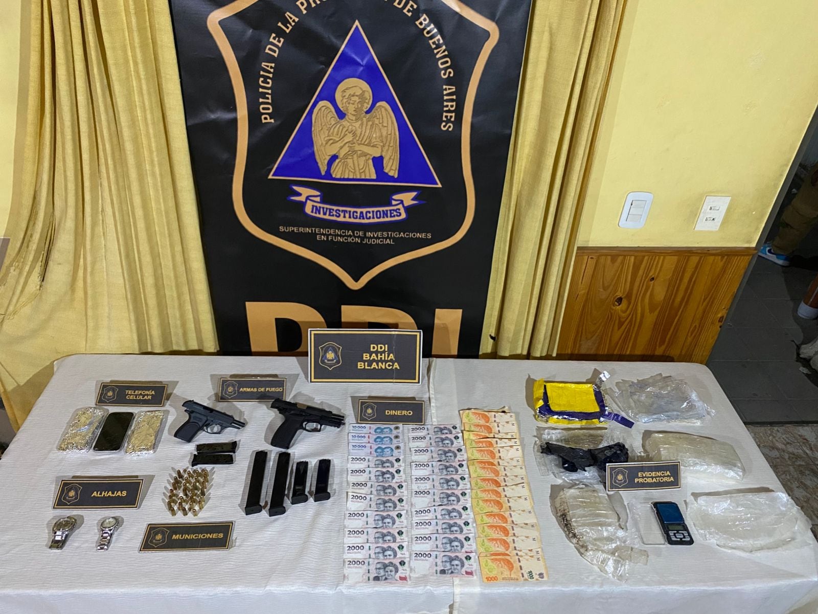 Todo lo secuestrado a Tato