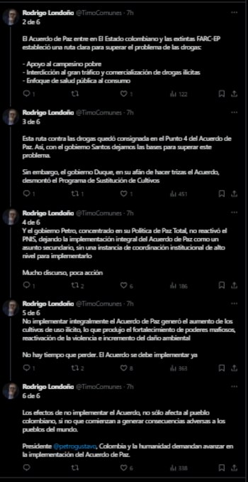 Rodrigo Londoño explicó su postura