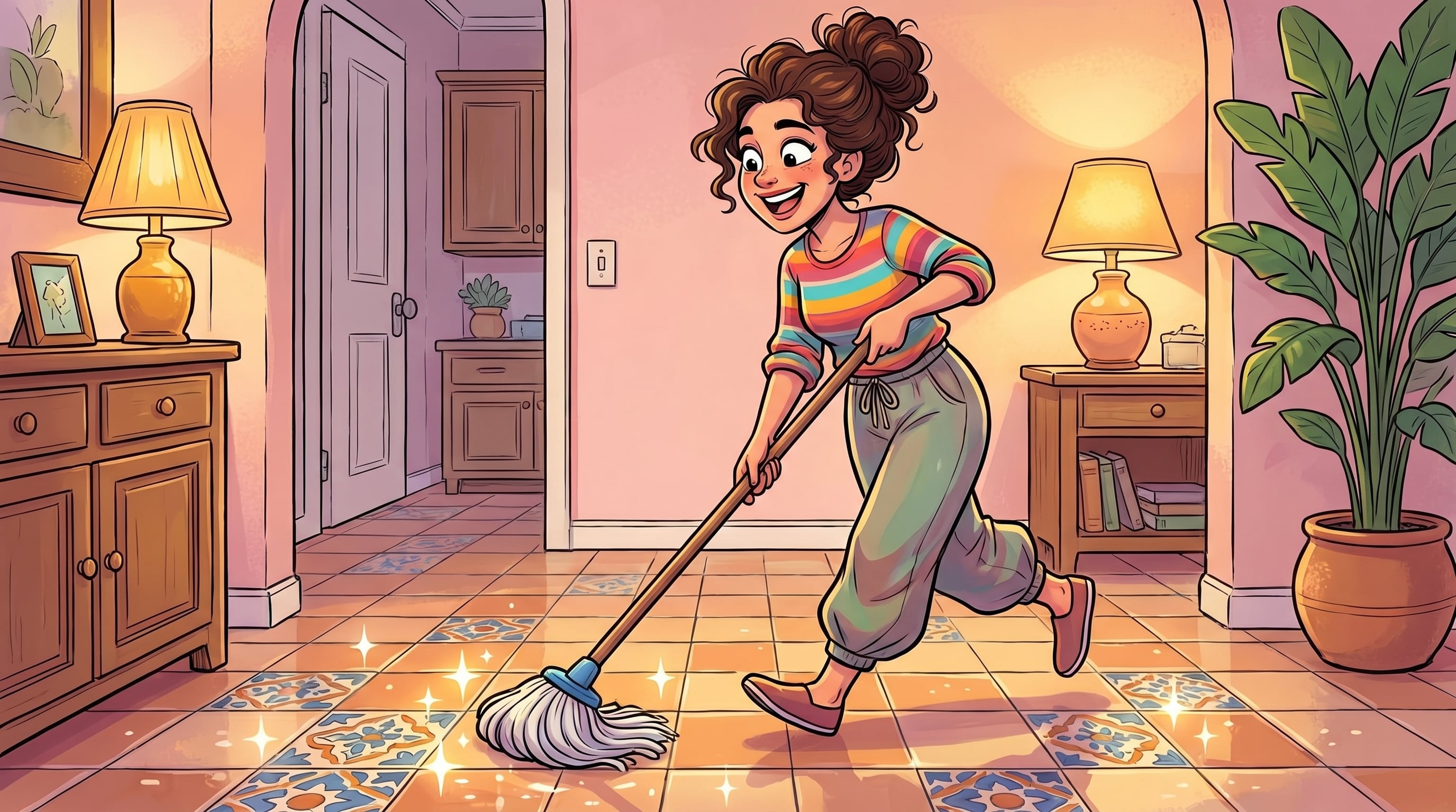 Para evitar regar la suciedad por todo el piso, es recomendable hacer el trapeado final con un trapo diferente al de la limpieza inicial. (Imagen Ilustrativa Infobae)