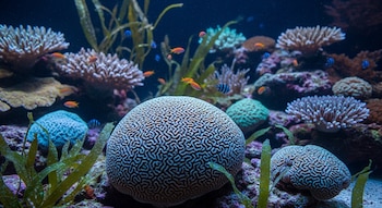 El coral cerebro Pseudodiploria strigosa