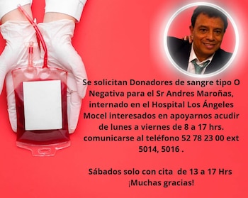 Piden donadores de sangre para