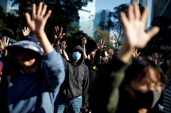 Protestas en Hong Kong.