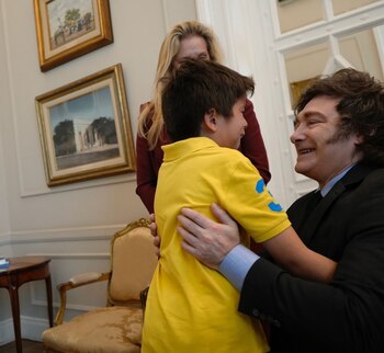 El menor estaba visiblemente emocionado