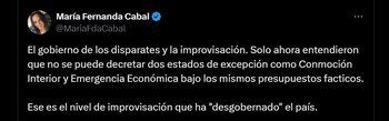 María Fernanda Cabal volvió a