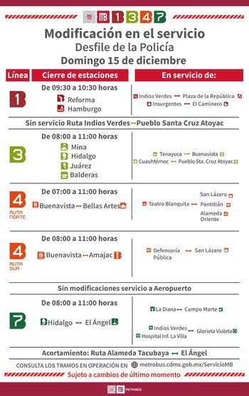 Modificaciones en el Metrobús para