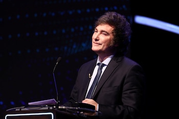 El candidato presidencial Javier Milei