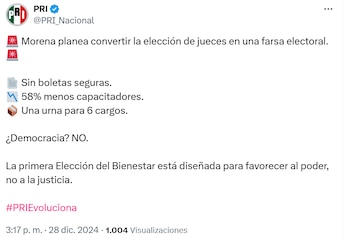 El partido político señaló en