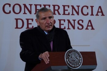 Adán Augusto López promocionó la Revocación de Mandato (Foto: Galo Cañas/Cuartoscuro.com)