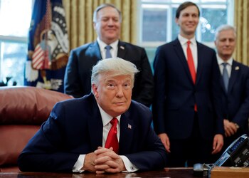 El presidente Donald Trump durante