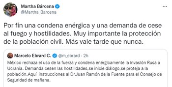 La embajadora emérita felicitó a