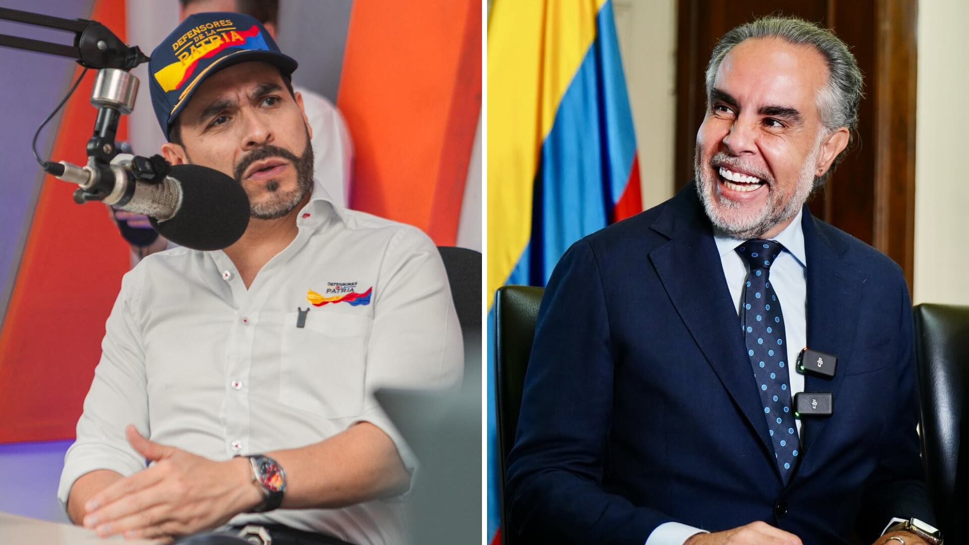 Abelardo de la Espriella denunció que el ministro del Interior, Armando Benedetti, había amenazado a tres de sus activistas, pero el alto funcionario solo se burló del asunto - crédito @delaespriella_style/Instagram - @AABenedetti/X