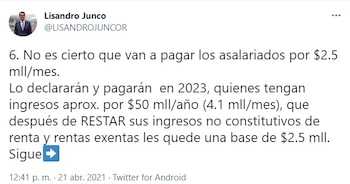 Foto: Twitter Lisandro Junco.