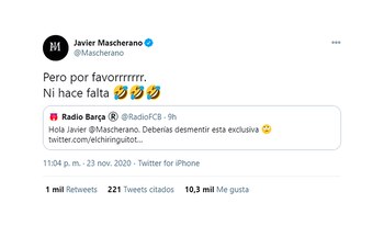 La respuesta de Javier Mascherano