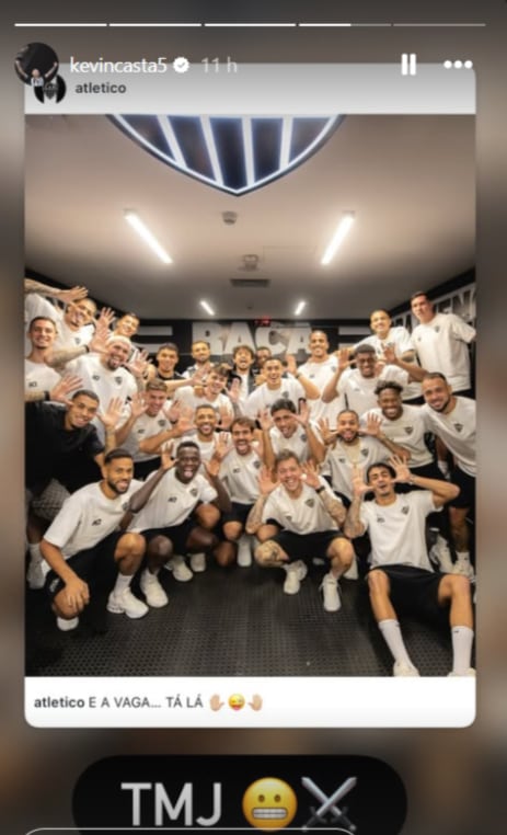El volante celebró la clasificación del equipo de Eduardo Domínguez a las semifinales, esperando por Cienciano del Perú o Montevideo City Torque de Uruguay-crédito @kevincasta5/Instagram/