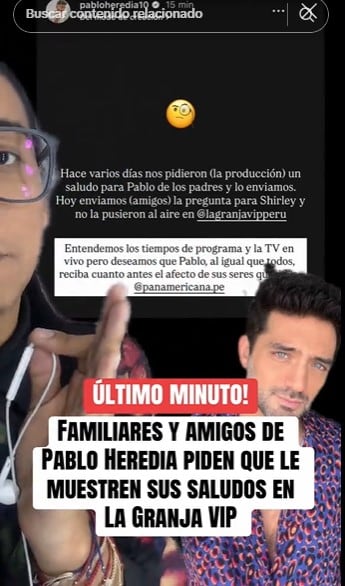 Familiares y amigos de Pablo Heredia solicitan a la producción de