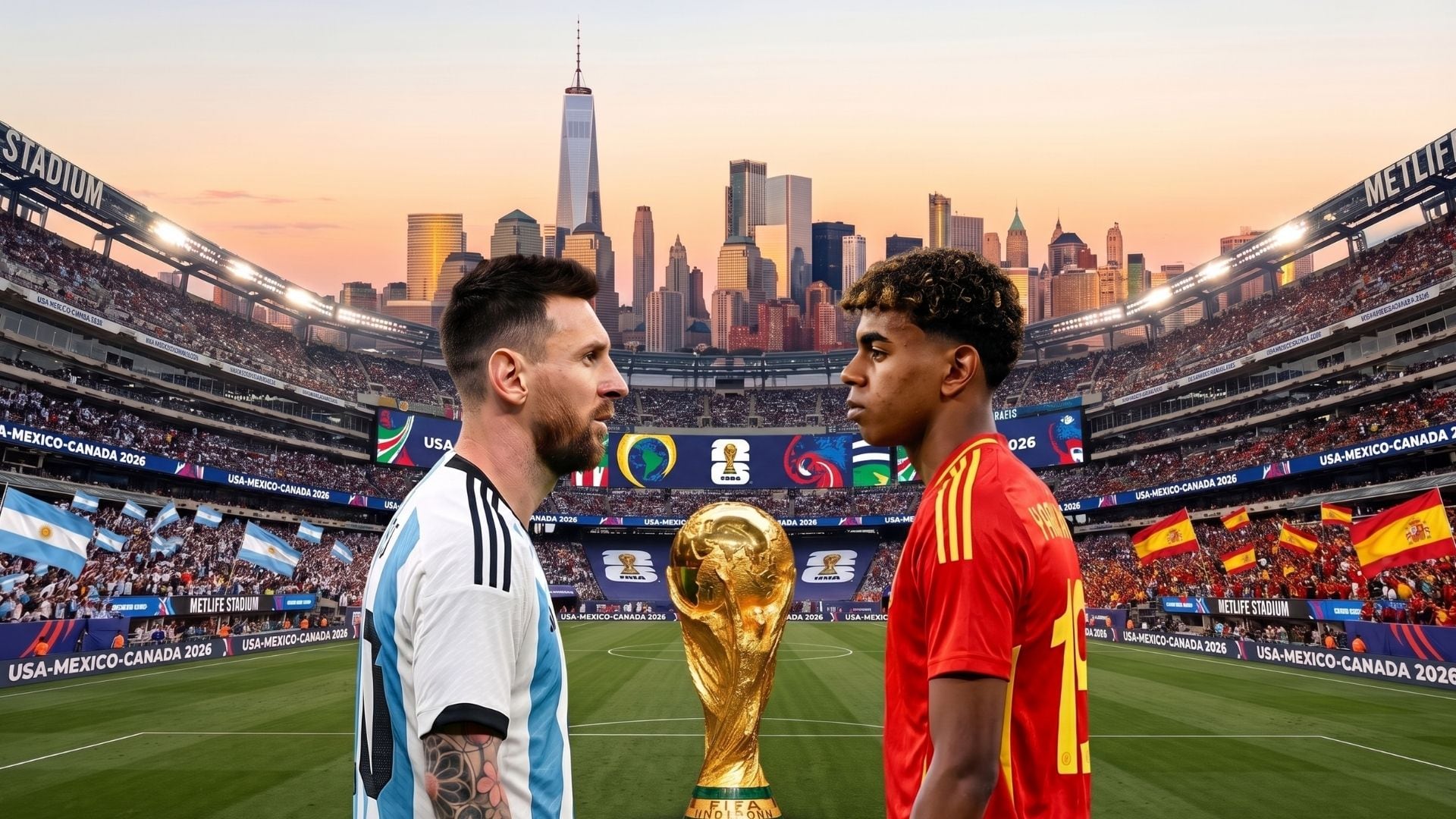 Argentina vs España: día, hora y canal TV en Perú del partido por la gran final del del Mundial 2026. Crédito: VisualesIA ScribNews.