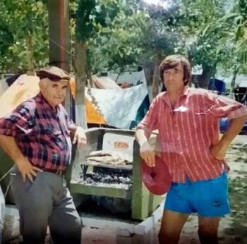 Martín con el padrino de