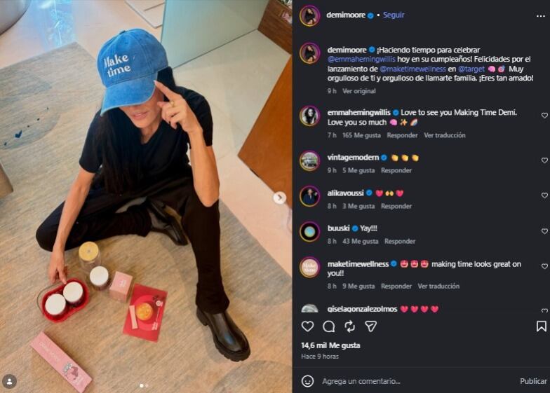 Demi Moore felicitó a Emma Heming por su cumpleaños 50.