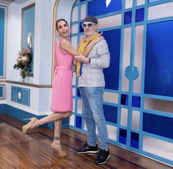 Bogani con Juana Viale