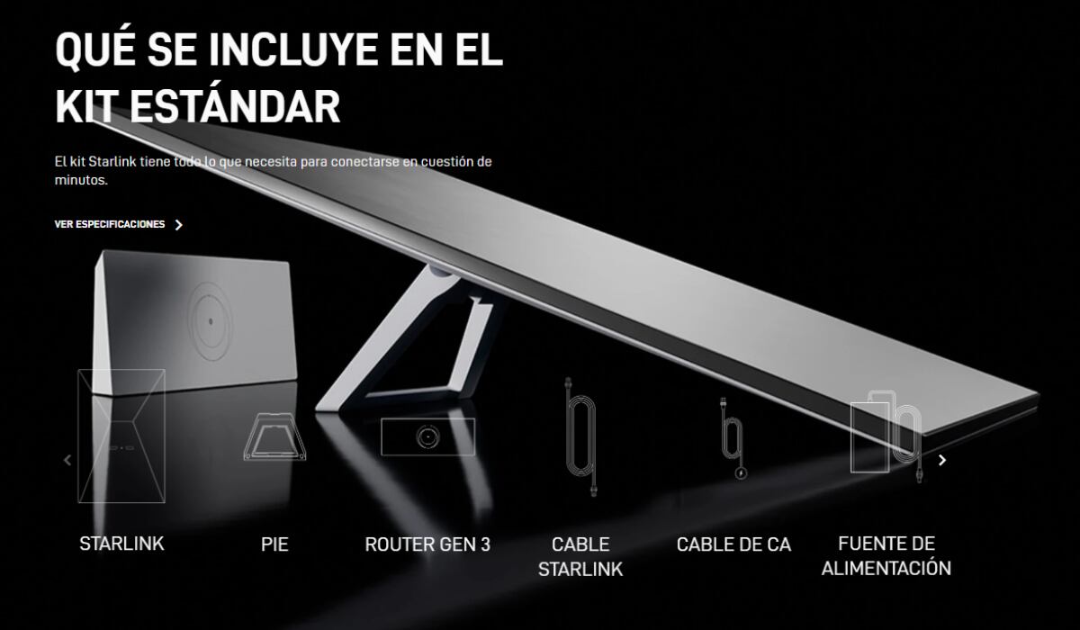 El kit estándar de Starlink está dirigido a usuarios residenciales y el uso cotidiano de aplicaciones como streaming, videollamadas y juegos online. (Starlink)