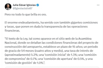 Julio César Iglesias, analista, dice