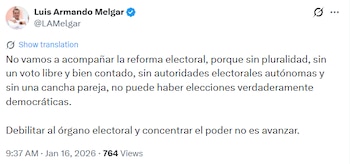 Luis Armando Melgar ha mostrado