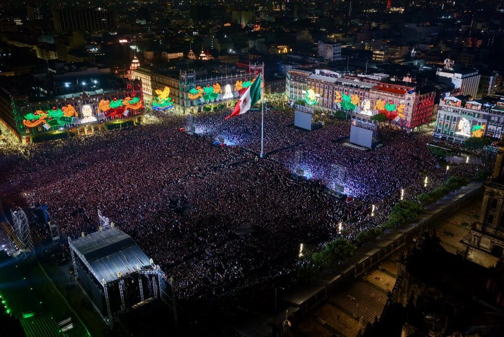 Clara Brugada destacó la convocatoria del Zócalo en el segundo Grito de Sheinbaum. (@cultura_mx)