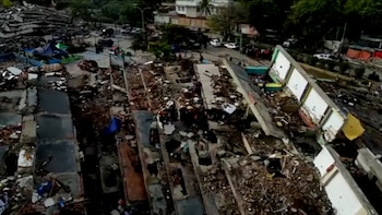 Imágenes grabadas con drones muestran edificios de La Guaira