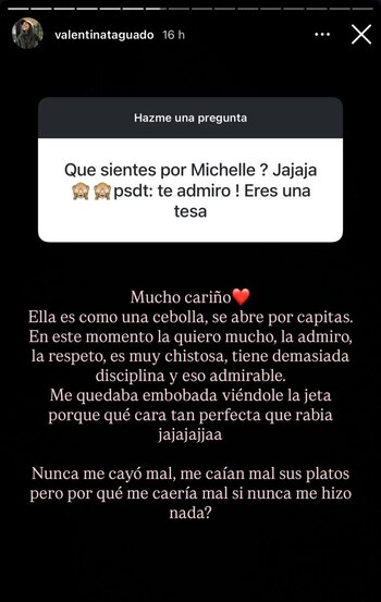 Valentina Taguado respondió lo que