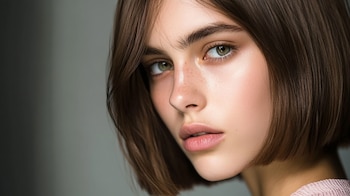 einado bob elegante con movimiento, corte moderno en capas, puntas hacia afuera, estilo femenino y dinámico. - (Imagen Ilustrativa Infobae)