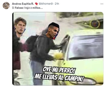 Memes del fallido fichaje de Falcao a Millos.
