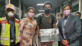 Llegada de Egan Bernal a