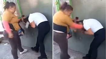 Mujer da brutal golpiza a