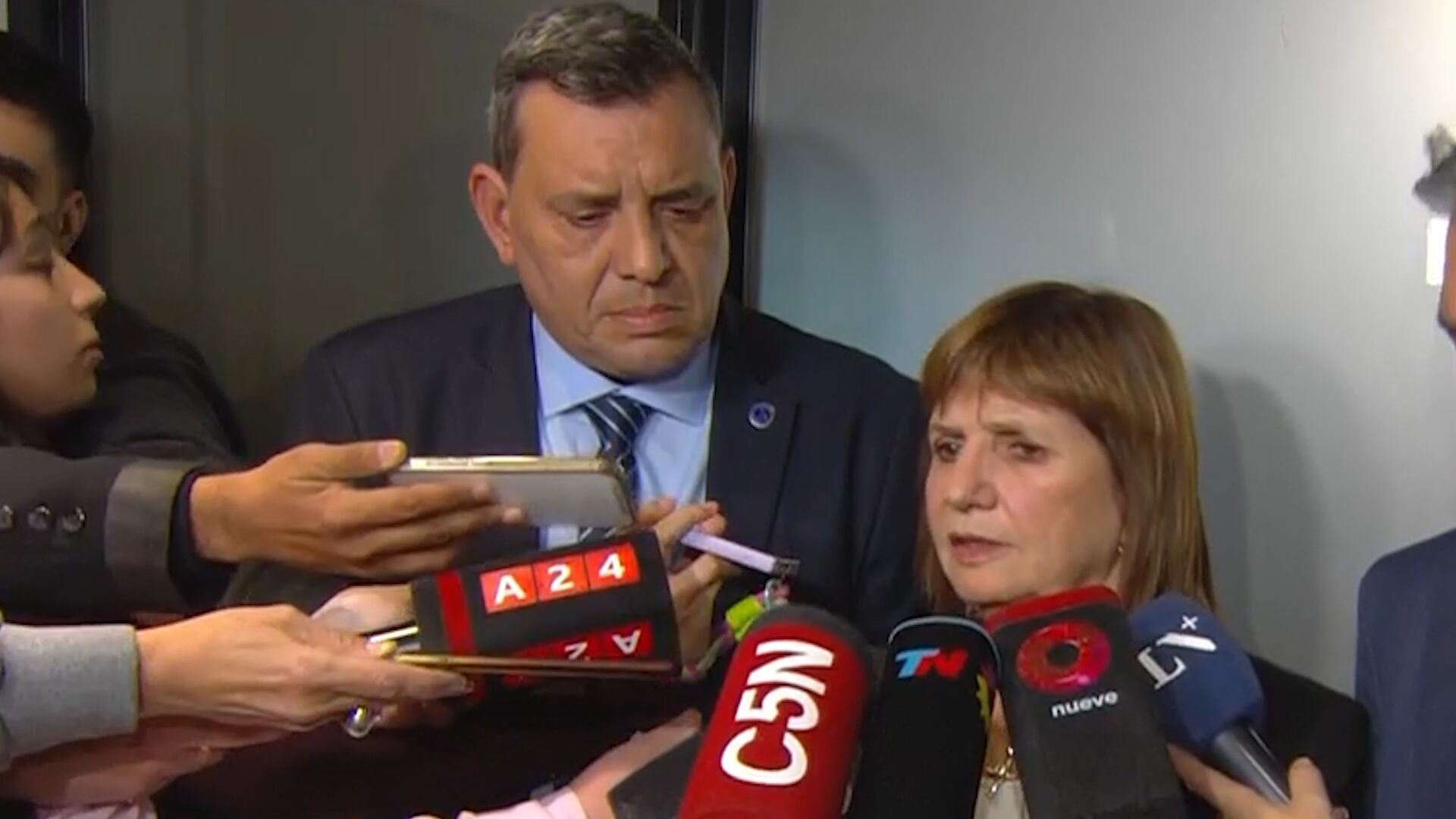 Patricia Bullrich junto a Bondarenko, candidato libertario en la Tercera sección electoral