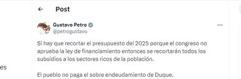 El presidente Gustavo Petro fue