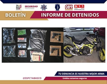 Indicios asegurados
(SSPC Tabasco)