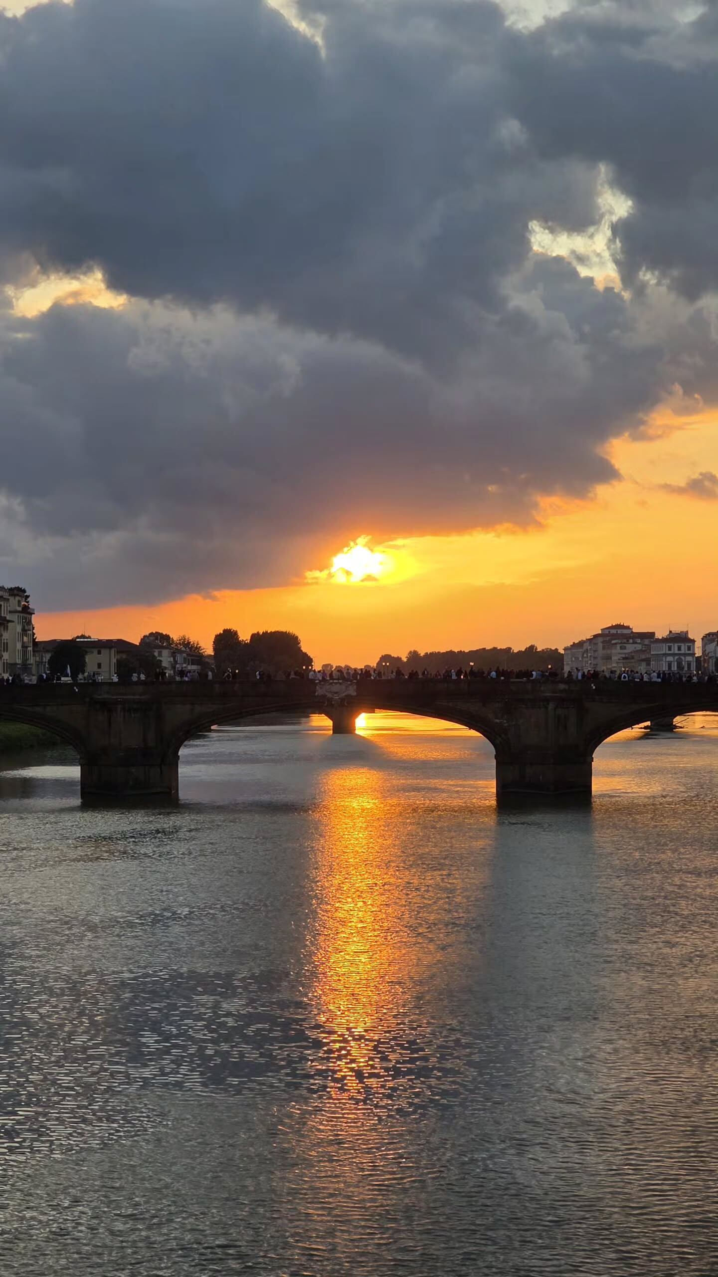 Atardecer en Roma sobre el Tíber (instagram)