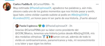 Carlos Padilla agradece mensaje de Paola Espinosa
